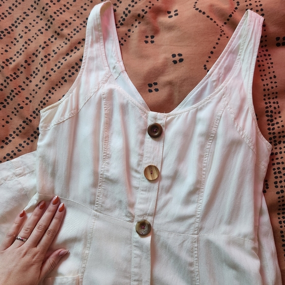 Anthropologie Antigua Button Linen Blend Dress - Picture 2 of 9